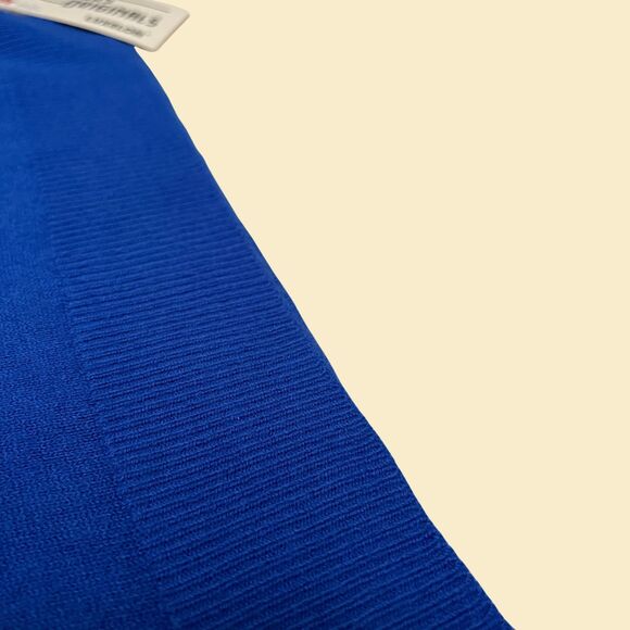 60s blue acrylic turtleneck by Designers Originals Luxelon, new old stock L / 40 - Picture 6 of 9